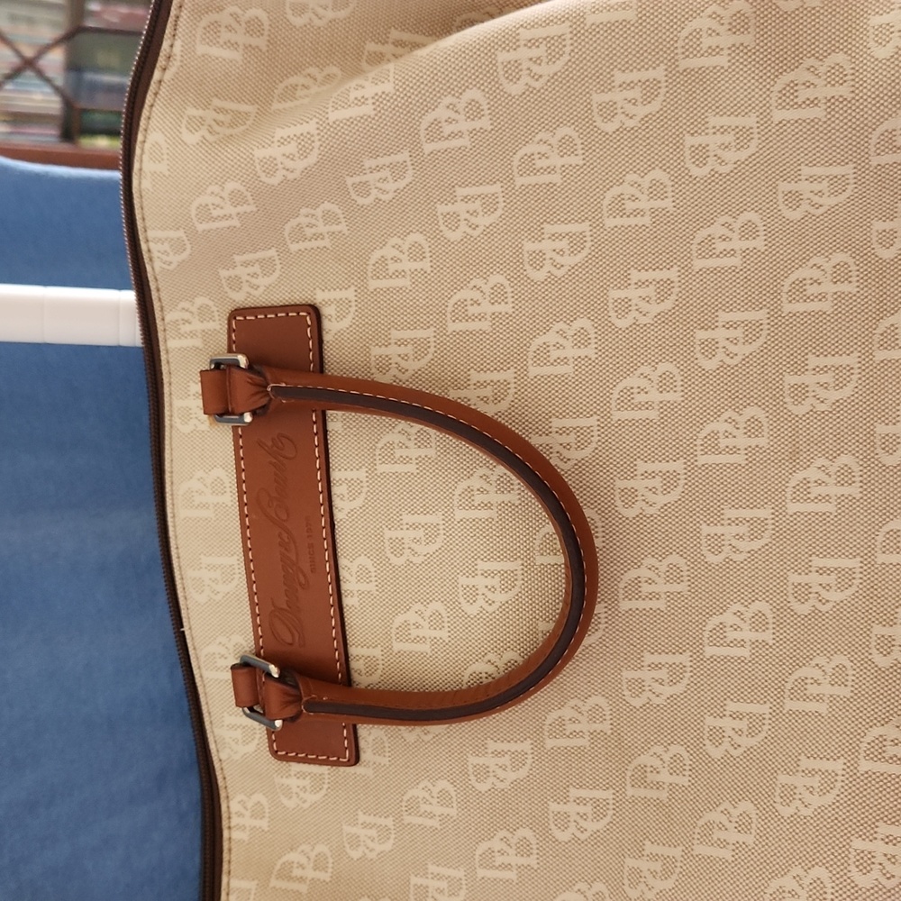 Dooney & Bourke Beige Tote with Brown Trim
